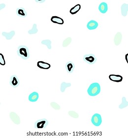Light BLUE vector seamless backdrop with dots. Modern abstract illustration with colorful water drops. Pattern for design of window blinds, curtains.