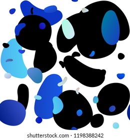 Light BLUE vector seamless backdrop with dots, spots. Glitter abstract illustration with blurred drops of rain. Trendy design for wallpaper, fabric makers.