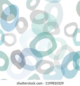 Light BLUE vector seamless backdrop with dots, spots. Blurred decorative design in abstract style with bubbles. Trendy design for wallpaper, fabric makers.