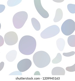 Light BLUE vector seamless backdrop with dots, spots. Glitter abstract illustration with blurred drops of rain. Design for textile, fabric, wallpapers.