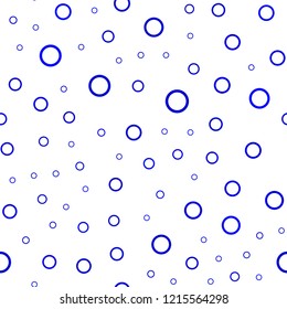 Light BLUE vector seamless backdrop with dots. Blurred decorative design in abstract style with bubbles. Completely new template for your brand book.