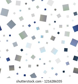 Light BLUE vector seamless backdrop with rectangles, squares. Decorative design in abstract style with rectangles. The template can be used as a background.