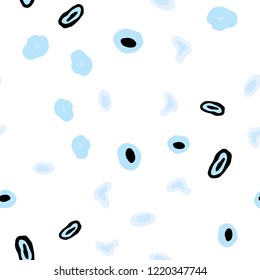 Light BLUE vector seamless backdrop with dots. Beautiful colored illustration with blurred circles in nature style. Pattern for trendy fabric, wallpapers.