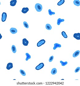 Light BLUE vector seamless backdrop with dots. Illustration with set of shining colorful abstract circles. Pattern for trendy fabric, wallpapers.