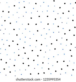 Light BLUE vector seamless backdrop with dots. Modern abstract illustration with colorful water drops. Pattern for design of window blinds, curtains.