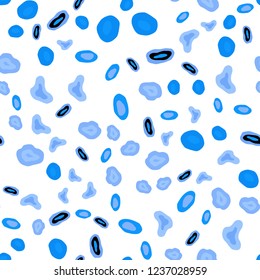 Light BLUE vector seamless backdrop with dots. Illustration with set of shining colorful abstract circles. Pattern for trendy fabric, wallpapers.