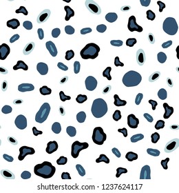 Light BLUE vector seamless backdrop with dots. Glitter abstract illustration with blurred drops of rain. Pattern for trendy fabric, wallpapers.