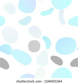 Light BLUE vector seamless backdrop with dots, spots. Abstract illustration with colored bubbles in nature style. Trendy design for wallpaper, fabric makers.