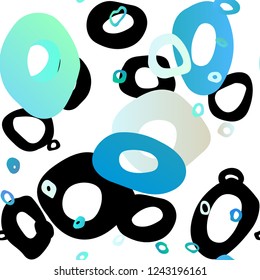 Light BLUE vector seamless backdrop with dots, spots. Colorful illustration with blurred circles in nature style. Pattern for trendy fabric, wallpapers.