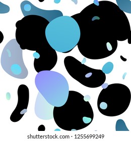 Light BLUE vector seamless backdrop with dots, spots. Blurred decorative design in abstract style with bubbles. Trendy design for wallpaper, fabric makers.