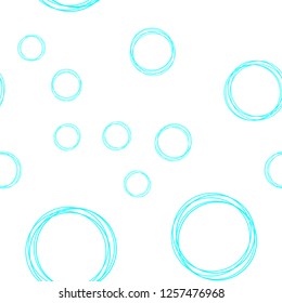 Light BLUE vector seamless backdrop with dots. Blurred bubbles on abstract background with colorful gradient. Texture for window blinds, curtains.