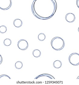 Light BLUE vector seamless backdrop with dots. Glitter abstract illustration with blurred drops of rain. Template for business cards, websites.