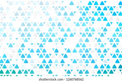 Light BLUE vector seamless backdrop with lines, triangles. Decorative design in abstract style with triangles. Pattern for design of fabric, wallpapers.
