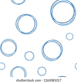 Light BLUE vector seamless backdrop with dots. Beautiful colored illustration with blurred circles in nature style. Texture for window blinds, curtains.