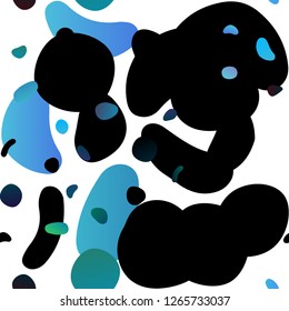 Light BLUE vector seamless backdrop with dots, spots. Abstract illustration with colored bubbles in nature style. Pattern for trendy fabric, wallpapers.
