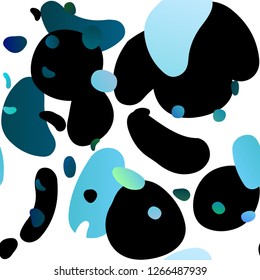 Light BLUE vector seamless backdrop with dots, spots. Colorful illustration with blurred circles in nature style. Pattern for design of fabric, wallpapers.