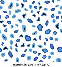 Light BLUE vector seamless backdrop with dots. Beautiful colored illustration with blurred circles in nature style. Design for textile, fabric, wallpapers.