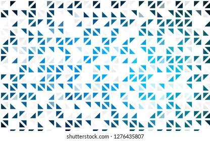 Light BLUE vector seamless backdrop with lines, triangles. Triangles on abstract background with colorful gradient. Pattern for design of window blinds, curtains.