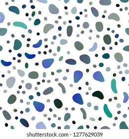 Light BLUE vector seamless backdrop with dots, spots. Colorful illustration with blurred circles in nature style. Trendy design for wallpaper, fabric makers.