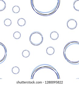 Light BLUE vector seamless backdrop with dots. Modern abstract illustration with colorful water drops. Texture for window blinds, curtains.