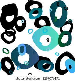 Light BLUE vector seamless backdrop with dots, spots. Modern abstract illustration with colorful water drops. Trendy design for wallpaper, fabric makers.