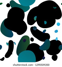Light BLUE vector seamless backdrop with dots, spots. Colorful illustration with blurred circles in nature style. Pattern for design of fabric, wallpapers.