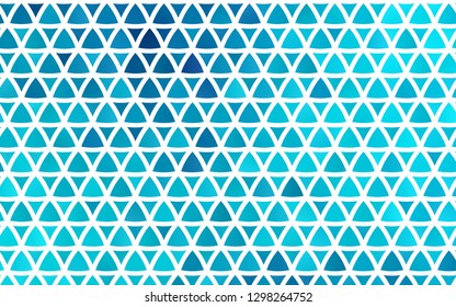 Light BLUE vector seamless backdrop with lines, triangles. Decorative design in abstract style with triangles. Design for textile, fabric, wallpapers.