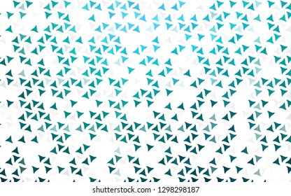 Light BLUE vector seamless backdrop with lines, triangles. Illustration with set of colorful triangles. Design for textile, fabric, wallpapers.