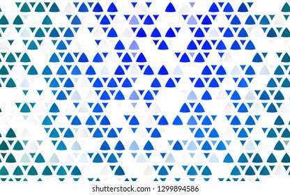 Light BLUE vector seamless backdrop with lines, triangles. Beautiful illustration with triangles in nature style. Trendy design for wallpaper, fabric makers.