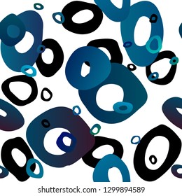 Light BLUE vector seamless backdrop with dots, spots. Glitter abstract illustration with blurred drops of rain. Pattern for design of window blinds, curtains.