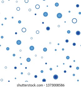 Light BLUE vector seamless backdrop with dots. Blurred decorative design in abstract style with bubbles. Template for business cards, websites.