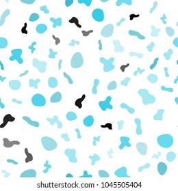 Light BLUE vector seamless background with lava shapes. Geometric illustration in marble style with gradient.  Design for textile, fabric, wallpapers.