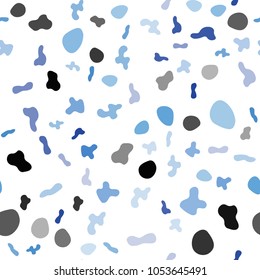 Light BLUE vector seamless background with lava shapes. Brand-new colored illustration in marble style with gradient. A new texture for your  ad, booklets, leaflets.