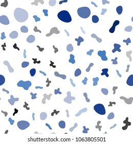 Light BLUE vector seamless background with lamp shapes. A sample with blurred bubble shapes. A completely new memphis design for your business.
