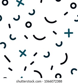 Light BLUE vector seamless background with lines, ovals. Seamless Illustration with set of abstact gradient lines. Trendy design for wallpaper, fabric makers.