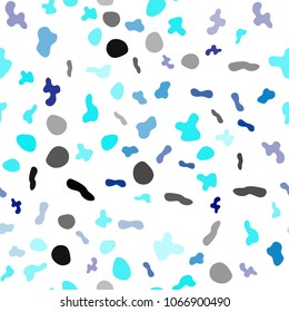 Light BLUE vector seamless background with bubble shapes. Colorful abstract illustration with gradient lines. A completely new memphis design for your business.