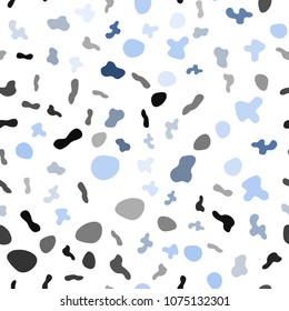 Light BLUE vector seamless background with abstract circles. Shining crooked illustration in marble style. Textured wave pattern for backgrounds.