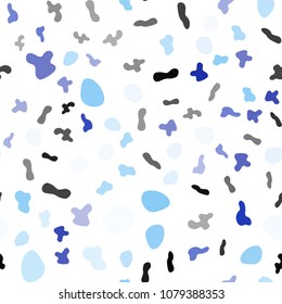 Light BLUE vector seamless background with bent lines. Glitter abstract illustration with wry lines. Marble style for your business design.