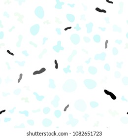 Light BLUE vector seamless background with bubble shapes. An elegant bright illustration with gradient. The template for cell phone backgrounds.