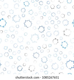 Light BLUE vector seamless background with bubbles. Blurred decorative design in abstract style with bubbles. Pattern can be used for futuristic ad, booklets.