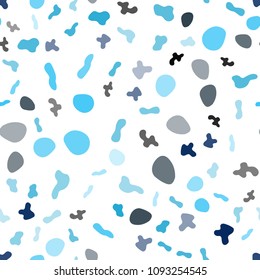 Light BLUE vector seamless background with abstract circles. A completely new color illustration in marble style. New composition for your brand book.