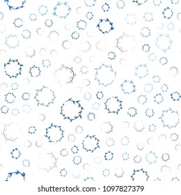 Light BLUE vector seamless background with bubbles. Abstract illustration with colored bubbles in nature style. Completely new template for your brand book.