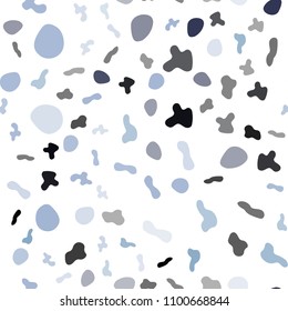 Light BLUE vector seamless background with liquid shapes. Brand-new colored illustration in marble style with gradient. New composition for your brand book.