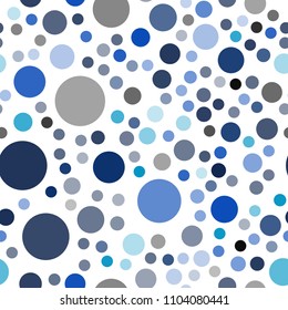 Light BLUE vector seamless background with bubbles. Blurred decorative design in abstract style with bubbles. Pattern can be used for futuristic ad, booklets.