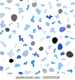 Light BLUE vector seamless background with bent ribbons. Geometric illustration in marble style with gradient.  Textured wave pattern for backgrounds.