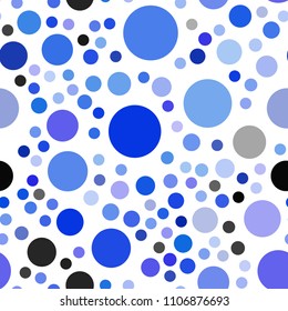 Light BLUE vector seamless background with bubbles. Beautiful colored illustration with blurred circles in nature style. New design for ad, poster, banner of your website.