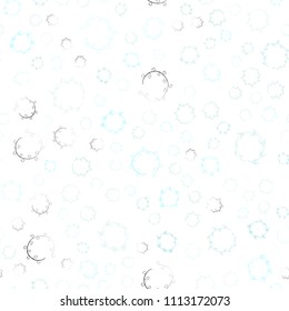 Light BLUE vector seamless background with bubbles. Glitter abstract illustration with blurred drops of rain. Pattern can be used for ads, leaflets.