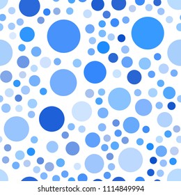 Light BLUE vector seamless background with bubbles. Glitter abstract illustration with blurred drops of rain. New design for ad, poster, banner of your website.