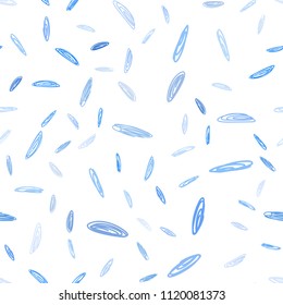 Light BLUE vector seamless background with bubbles. Glitter abstract illustration with blurred drops of rain. Pattern can be used for ads, leaflets.