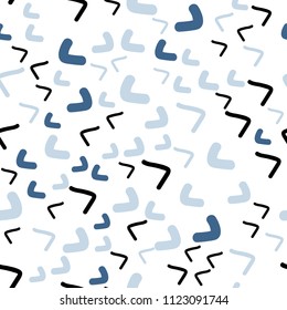 Light BLUE vector seamless  background with lava shapes. Modern gradient abstract illustration with bandy lines. Textured wave pattern for backgrounds.
